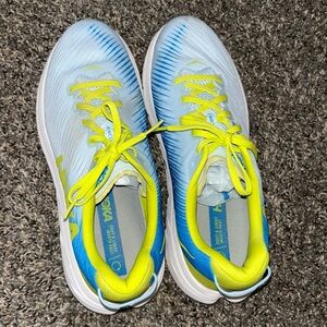 Hoka One Rincon 3 Men's Size 10.5 US Running Shoes Blue And Yellow